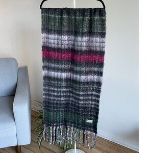 NWOT MANOUKIAN Designer Scarf Frigned Multicoloured Soft Oversized 92 x 19 Inch